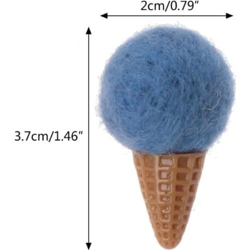 Handmade Mini Felt Ice Cream Props Tiny Baby Girls Boys Photo Newborn Photography Props Accessories