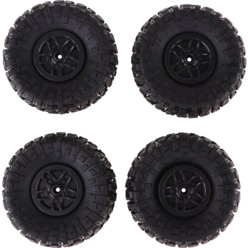 4pc Black RC 1:12 Tire Tires & Wheels for D90 MN90 91 RC Car Truck Crawler