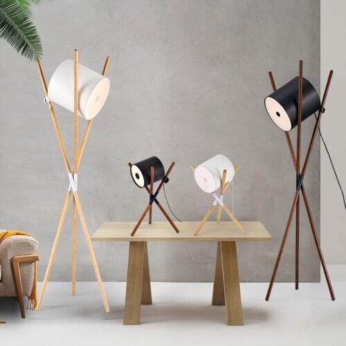 Modern Minimalist Drum Floor Lamp Black Walnut Color Creative Luminaire for Living Room Bedroom Bedside Bar Decor Sofa Led Lamps