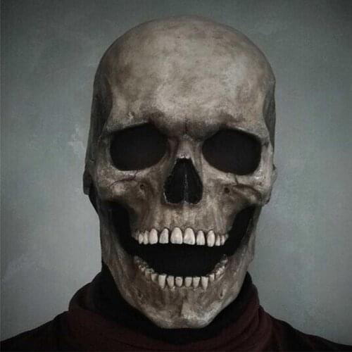 Horror Killer Skeleton Mask Halloween Helmet Cosplay Halloween Party Costume Props Evil Haunted Headdress