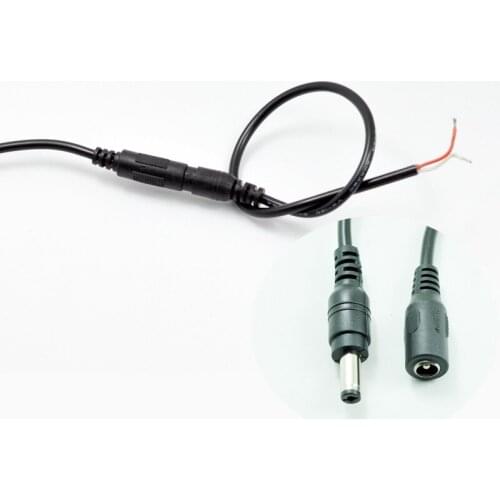 Free shipping 5.5*2.1/5.5x2.1DC Extended Line DC Power Plug Extension Cable 5.5*2.1 Male And Female Head To Insert 12V 2A3A