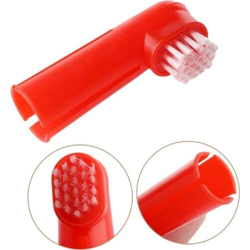 Pet Dogs Cats Oral Dental Clean Teeth Care Hygiene Brush Soft Finger Toothbrush