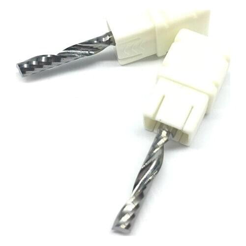 1PC One Flute Spiral 4 4mm 22mm long Wood Milling Cutter high quality PVC Carbide Engraving Cutters CNC router bits acrylic