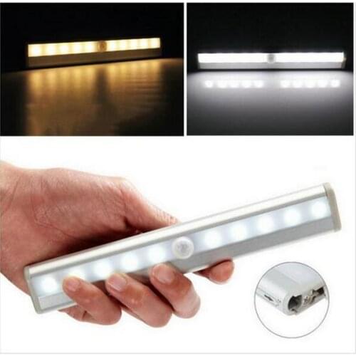 10LED IR Infrared Motion Detector Wireless Sensor Closet Cabinet Light Lamp Sensor Bar Light Auto Night Light pir motion sensor