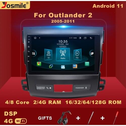 2din Android 11 Car Radio Multimedia For Mitsubishi Outlander xl 2 CW0W 2005-2011For Peugeot 4007For Citroen C-Crosser 2007-2013