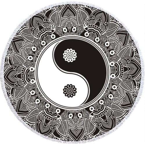 Free shipping Gift Ethnic Mandala Peacock Feathers Yin Yang Print Fringed Tassel Large Spa Sauna Swim Bath beach towel Blanket