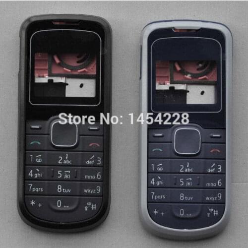 BINYEAE New Full Housing Case Cover Facing Front Frame With Key Board Display Glass+Middle Frame+Back Cover For Nokia 1202