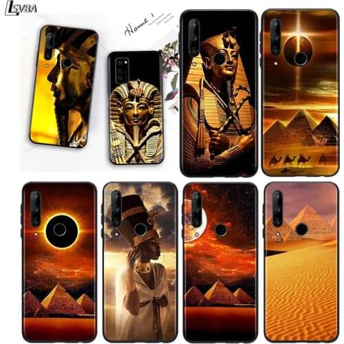 Egyptian pyramids for Huawei P10 P20 Pro P30 P40 Y5 Y6 Y7 Y9 2019 Nova 7i 5T 5i 5 4e 4 3i 3e 3 Bright Black Phone Case
