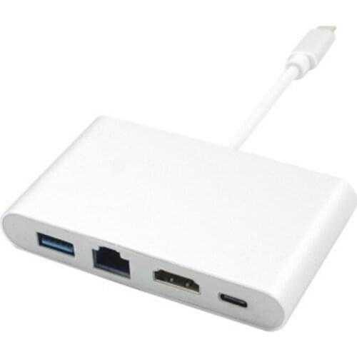 4 In 1 USB C Docking Station Type-c To 4k HDMI Hub Adapter with Network Card Converter for MacBook Pro Switch Dell Samsung S20