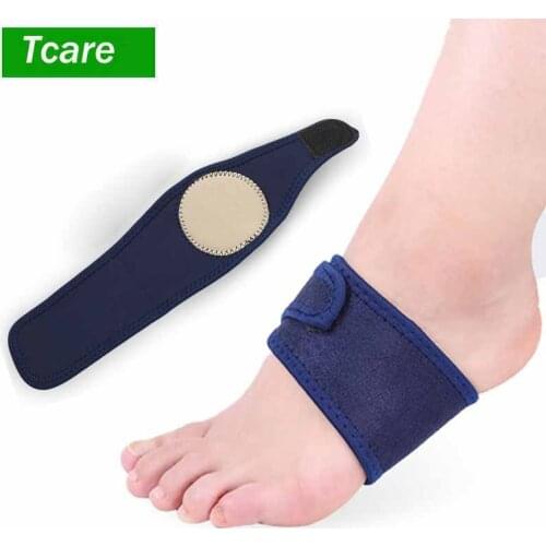 Tcare 1Pair Breathable Elastic Silica Gel High Arch Orthotics Bandage Heel Foot Pain Relief Plantar Fasciitis Orthopedic Insoles