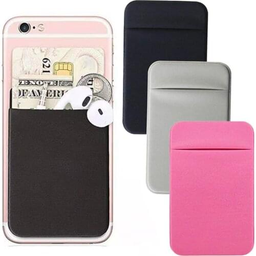 Elastic Phone Back Cover Headset ID Credit Cards Holder Portable Pocket Wallet Pouch Sticker Stretch Case For iPhone 12 11 Pro X