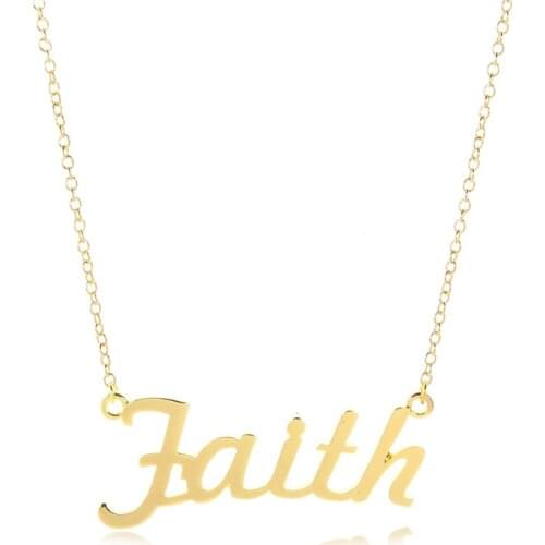 Europe/US fashion Faith Letter pendant lovely English word necklace gift for mom/girlfriend party jewelry