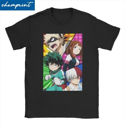 My Hero Academia Manga T-Shirts Men Boku No Hero Academia T Shirt Midoriya Katsuki Bakugou Tee Shirt Birthday Gift Clothing