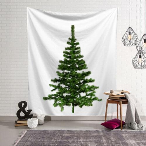 Merry Christmas Tapestry Wall Hanging Polyester Christmas tree Pattern Blanket Home Saloon Decor