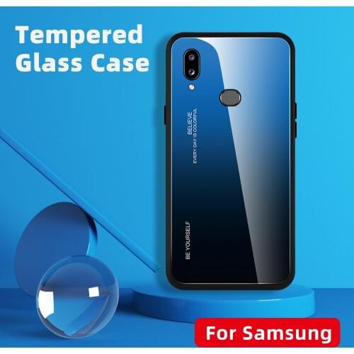 Gradient Case For Samsung Galaxy A10 A20 A20E A30 A40 A50 A60 A70 Full Cover Protective Case For Galaxy A80 A90 Shell Capa