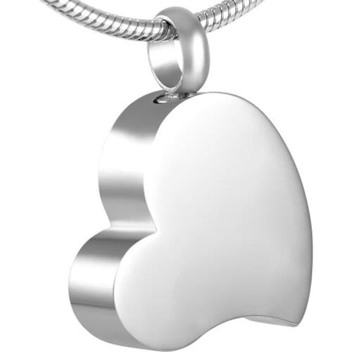 IJD8549 Black, Pink, Gold Blank Heart Memorial Urn Stainless Steel Cremation Pendant Funeral Jewelry Ashes Holder Locket