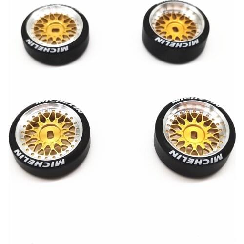 Rc Drift Wheels Hub RC Mosquito Car HGD1 MINI-Q MINI-D MINI-ZDRZ Wltoys BBS Wheel Drift Tire Gold Silver Rc Car Parts