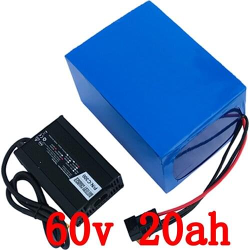 EU US NO tax 60V lithium battery 60V 20Ah Electric Bike Battery 60V 1500W 2000W 2500W electric scooter battery With 5A charger