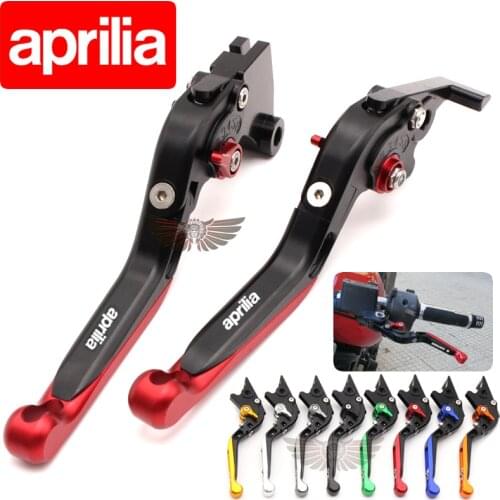 Red CNC Adjustable Folding Motorcycle Brake Clutch Levers For Aprilia TUONO / R 2003 2004 2005 2006 2007 2008 2009