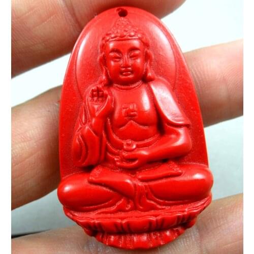 Natural stone Quartz crystal Cinnabar Erlang Gautam Buddha pendant nfor diy jewelry making Necklace Accessories S20