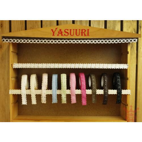 Sweet solid colors double lace style fabric lace tape /Multifunction/DIY Sticker/ Adhesive Tape