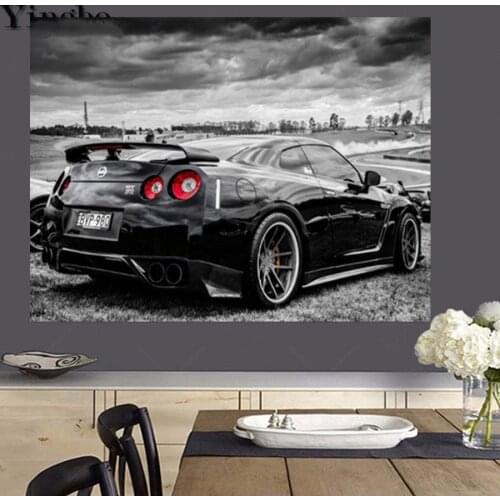5d diamond painting kit Sports Car Racing Nissan GTR Skyline diamond embroidery full drill square round diamond mosaic decor new
