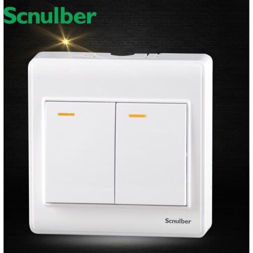 Hotel surface mounted dual 2 gang double 2 way push button wall switch