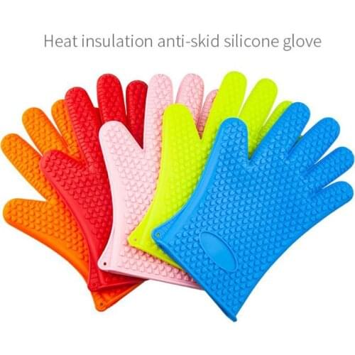 Microwave oven non-slip silicone gloves Oven silicone gloves Baking, heat insulation, scalding and high temperature Kitchenware