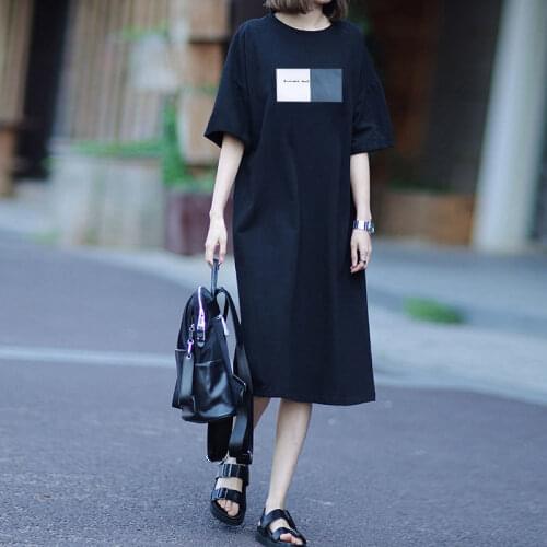 2021 Summer New Black Dress Female Student Casual Korean Version French Maternity Dress Long Skirt