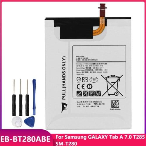 Original Tablet Battery EB-BT280ABE For Samsung GALAXY Tab A 7.0 T285 SM-T280 Replacement Rechargeable Batteries 4000mAh