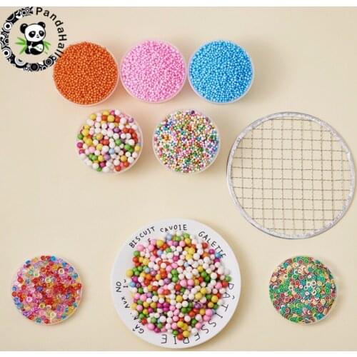 Pandahall DIY Crystal Clay Slime Mud Foam Beads Balls Polymer Accessories Storage Containers Steel Mesh Grid Making Tools Kits