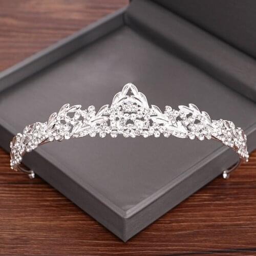 Silver Color Rhinestone Headband Tiara Princess Bride Crown Hair Accessories Girls Small Crown Birthday Gift