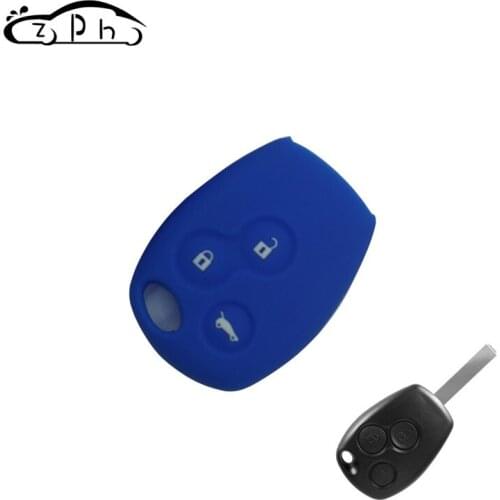 3 Buttons Silicone Key Cover Fits For Renault Trafic Master Kangoo Clio DACIA Logan Sandero Remote Shell Duster Logan Fluence