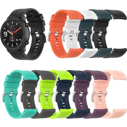 Silicone Watch Band for Xiaomi Huami Amazfit GTR 47mm Bracelet Wrist Strap for Huami Amazfit Bip lite Watch Watchband