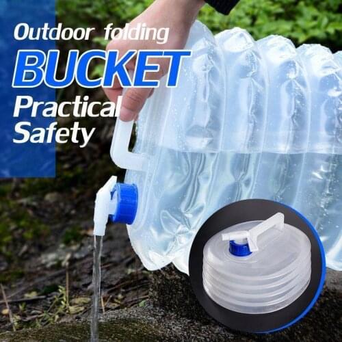 Foldable Water Bags Folding Bucket portable folding kettle outdoor camping plastic folding bucket compression expansion bottle