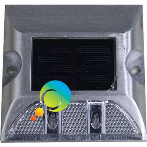 One side White color 3M reflector Aluminum road safety solar LED road stud