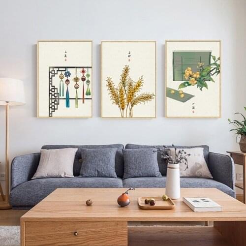 Traditional Chinese Style 24 Solar Terms Image Scene Art Picture Canvas Printing Painting Classical Poster Home Wall Decoration