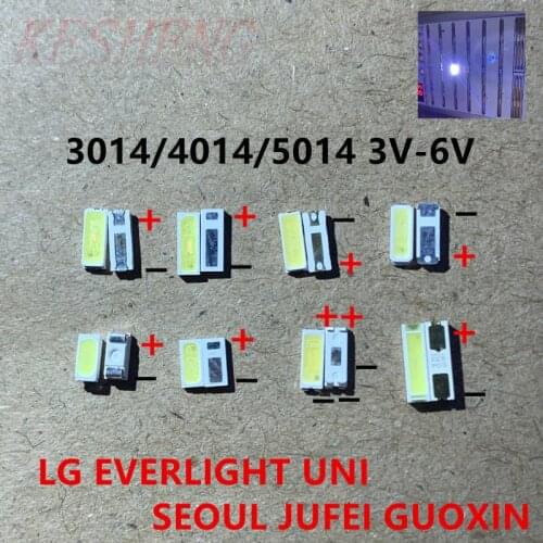 50-100PCS LED Bead Cool White 3014 4014 5014 JUFEI UNI SEOUL LG GUOXIN 0.5W 0.8W 1W 3V 6V 150mA for TV/Backlight high power