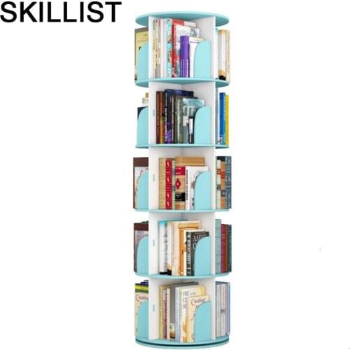 Vintage Furniture For Home Storage Estanteria Madera Rotatable Rotate Modern Libreria Scaffale Bookcase Book Case Rack