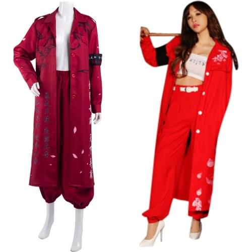 Japanese Bosozoku Kimono Cosplay Costume Coat Pants Outfits Halloween Carnival Suit