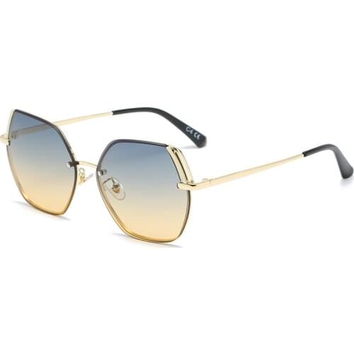 2021 Half Frame High Quality Trendy Sunglasses Women Fashion UV400 Protection Luxury Seaside Beach Surfing Color Eyewear 50561