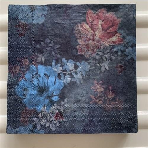 Decoupage paper napkins elegant tissue vintage towel flower Mango birthday wedding party home beautiful serviettes decor 20