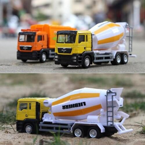 1/64 Scale Realistic green Truck Model Die-cast Alloy Metal Car Mixer Sanitation Garbage Truck Model Toy for Kids Collection
