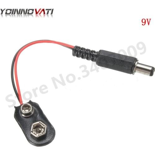 10PCS Experimental 9V Battery Snap Power Cable to DC 9V Clip Male Line Battery Adapter DIY Jack Connector