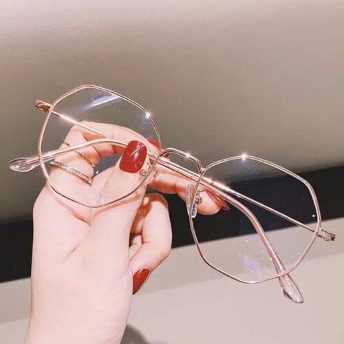 2021 Anti Eye Strain Glasses For Women Fashion Metal Frame Womens Blue Light Blocking Glasses New Mans Glasses Oculos Feminino