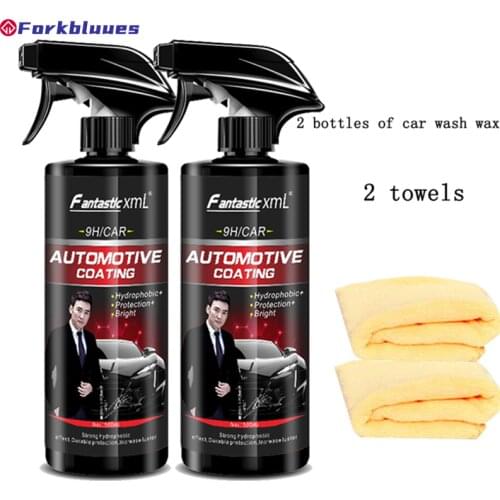 Car 9H Ceramic Coating Polish Nano Glass Plated Crystal Liquid Hydrophobic Coating Waterproof Polish Agent Paint Hardness 500ML
