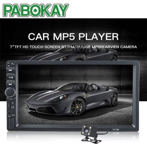 7018B Double 2 Din Car Video Player 7 inch Touch Screen Multimedia player MP5 USB FM Bluetooth With Rear View Camera