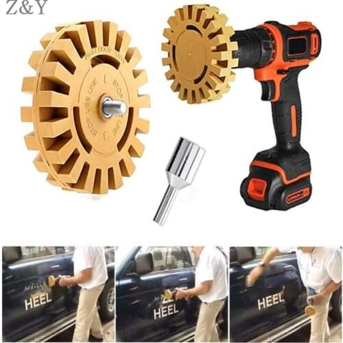 Power Drill Adapter Decal Removal Anti Scratch Practical Pinstripe Quick Eraser Wheel Rubber 4 Inch 100mm Model Number Material