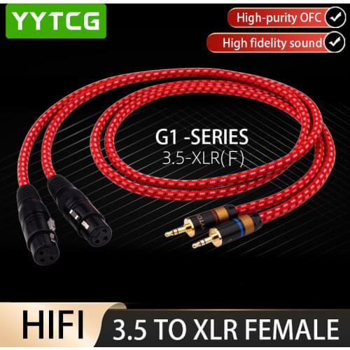 YYTCG High Premium Stereo Mini Male 3.5mm to XLR Female 3 pin Audio Cable For iPhone Mixer Amplifier Mixing Console Microphone