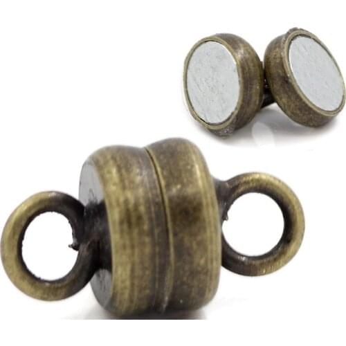 Free Shipping!50 pcs Bronze Tone Magnetic Clasps 11x6mm(3/8"x2/8")